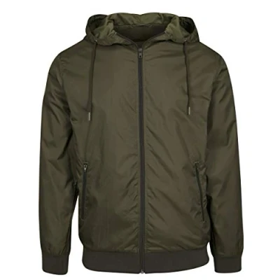 Afbeelding van Build Your Brand Windrunner Herenjas, groen (olijf/olijf 00834), 4XL