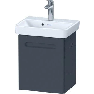 Afbeelding van Duravit No.1 wastafelonderbouwkast hangend grafiet mat deuraanslag