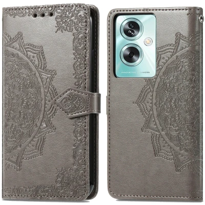 Afbeelding van Oppo A79 Hoesje Kunstleder iMoshion Bookcase Grijs Telefoonhoesje