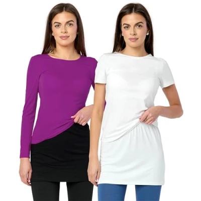 Afbeelding van Merry Style Dames Verlengingsgordel voor T shirts 2 Pack MS10 202 (2Pack Zwart/Wit, L)