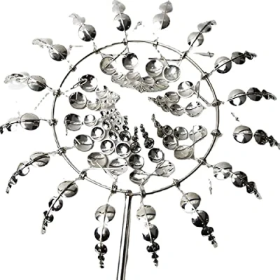 Afbeelding van Tuin Windmolen Spinner, Unieke En Magische Metalen Windmolen, 3D Wind Aangedreven Kinetische Sculptuur, Spinners Met Staak For Tuin, Buiten, Terras Decoratie