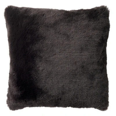 Afbeelding van Dutch Decor ZAYA Sierkussen 45x45 cm bontlook effen kleur Raven zwart