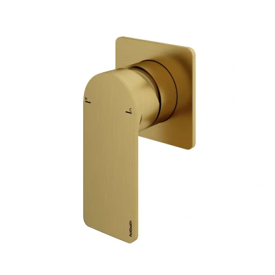 Afbeelding van HotBath Gal Afbouwdeel Inbouw douche mengkraan Geborsteld Messing PVD GL031EXTBBP
