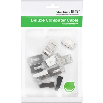 Afbeelding van Ugreen 10x stekkeruiteinde RJ45 8P8C (UTP Cat. 6 / 5 5e) zilver (NW111)