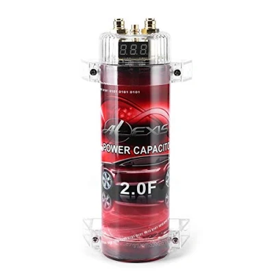 Afbeelding van Sharainn Rode LED automatische uitschakeling 2.0 farad Audio Power Capacitor, Car Condensator, voor systemen tot 2000W
