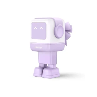 Afbeelding van UGREEN Nexode RG USB C oplader 65W RobotGaN voeding 3 poorts snellader Robot compatibel met MacBook Pro/Air, iPad, iPhone 15 Pro Max, Galaxy S25 Ultra, Dell XPS (Violett)