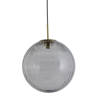 Afbeelding van Light &amp; Living Magdala hanglamp Ø48cm licht grijs Glas