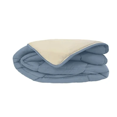 Afbeelding van Poyet Motte Calgary Dekbedovertrek Polyester Olie/Kittkleuren, Polyester, Pétrole/Mastic, 220x160x1 cm