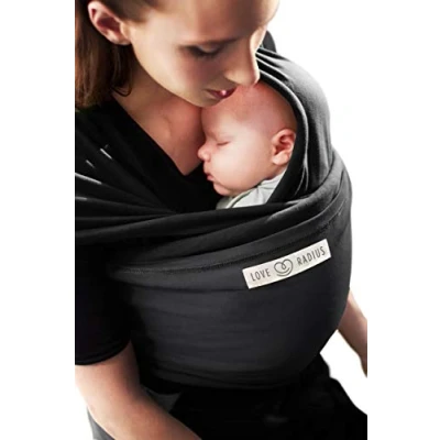 Afbeelding van Love Radius Rekbare draagdoek Originale zwart /Charcoal Grijs