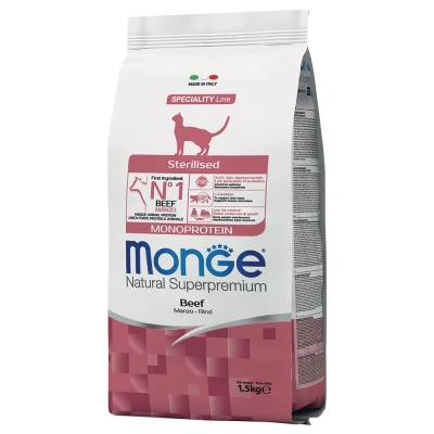 Afbeelding van 3x1,5kg Monoproteïne Gesteriliseerd Droogvoer voor katten