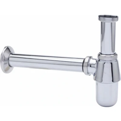 Afbeelding van Viega bekersifon met muurb./rozet 1.1/4&quot; x 32 mm messing chroom