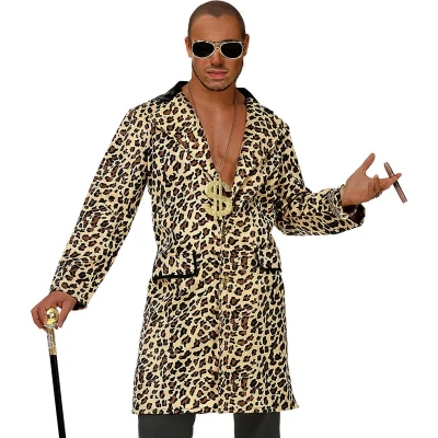 Afbeelding van Widmann Pooier Kostuum Pimp Hustler Mister Cool Jas Man XL Carnavalskleding Verkleedkleding