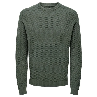 Afbeelding van ONLY &amp; SONS trui ONSKALLE grijs