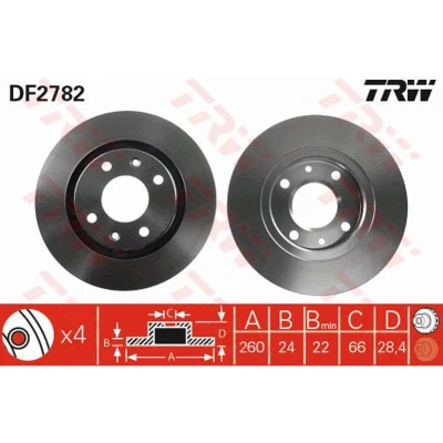 Afbeelding van Trw Remschijf DF2782