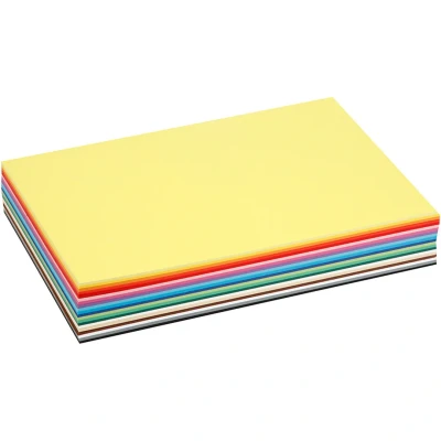 Afbeelding van Creativ company knutselkarton A4 180 gr in 20 kleuren 300 vellen