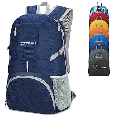 Afbeelding van ZOMAKE Lichtgewicht Opvouwbare Rugzak 35L,Licht Waterdichte Wandelrugzak,Pakbare voor Dames En Heren,Outdoor Wandelen Camping Reizen(Koningsblauw)