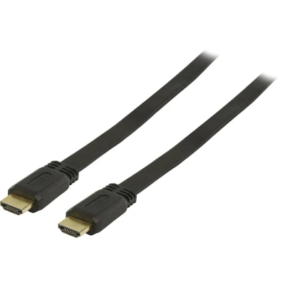 Afbeelding van Platte HDMI kabel versie 1.4 (4K 30Hz) / zwart 3 meter