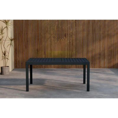 Afbeelding van Svea Pavel tuintafel uitschuifbaar 160/240 x 100x75 cm zwart Metaal