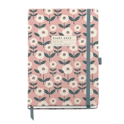 Afbeelding van Miquelrius Kalender 2025, jaarplanner, 155 x 213 mm, dagoverzicht, omslag van gelamineerd karton, spiraalbinding, rubberen bandsluiting, papier 80 g/m², Catalaans, Engels en Portugees, Bloom