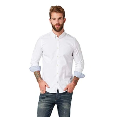 Afbeelding van TOM Tailor Overhemd, Heren, Maat: XL, White