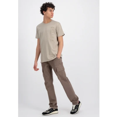 Afbeelding van Alpha Industries Tshirt print, Heren, Maat: Small, Vintage sand