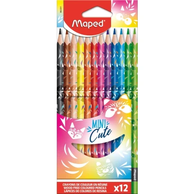 Afbeelding van Kleurpotlood Maped Mini Cute set á 12 kleuren