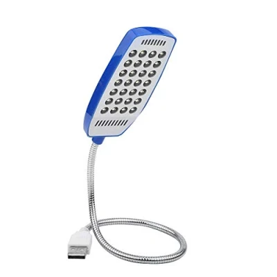 Afbeelding van Fdit USB LED Licht Mini 28 Portable Leeslamp Flexibele Zwanenhals Computer met Schakelaar (Blauw)