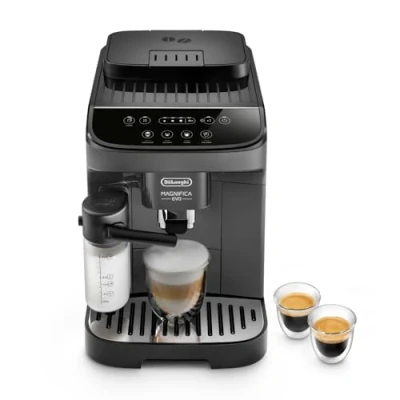 Afbeelding van De&#039;Longhi Magnifica Evo ECAM292.52.GB, Volautomatische Espressomachine met LatteCrema Hot Melkreservoir en Geïntegreerde Bonenmaler, 4 One Touch Recepten, Soft Bedieningspaneel, Grijs Zwart