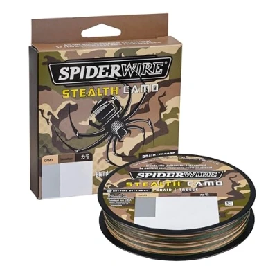 Afbeelding van Spiderwire Heren 1339796 Stealth Braid Superline Snoerspoel, 300 meter, 0,04 cm diameter, 13,6 kg breukvastheid, Camouflage, Camo, yd