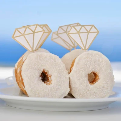 Afbeelding van Donutprikkers verlovingsringen Engaged Ginger Ray (6st)