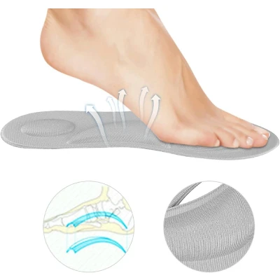 Afbeelding van Zeynomax Comfortabele Memory Foam Inlegzolen Voor Barefoot met Boog Ondersteuning Mannen &amp; Vrouwen Orthotische Extra Demping