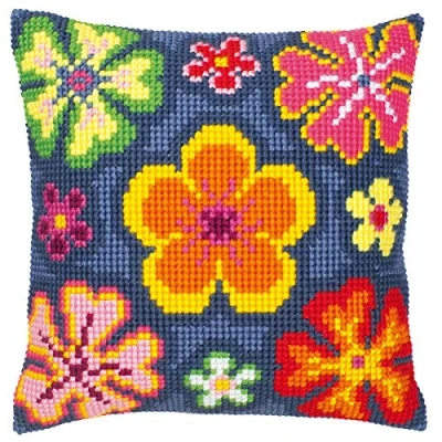 Afbeelding van Vervaco Flower power Kruissteekkussen pakket