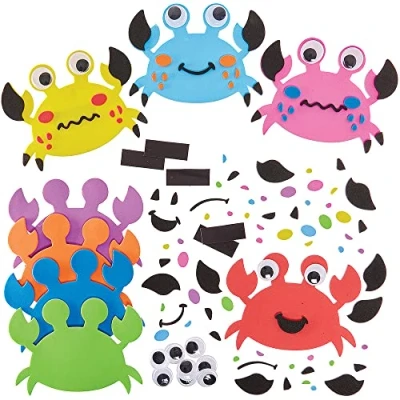 Afbeelding van Baker Ross FX744 Krab Mix en Match Magneet Sets Set van 8, Onder de zee Schuim Knutsel voor kinderen