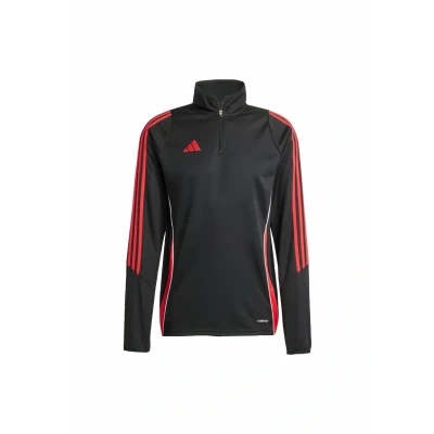 Afbeelding van adidas Performance TIRO24 Training TOP Longsleeve Black pure ruby, Heren, Maat: XL, ruby
