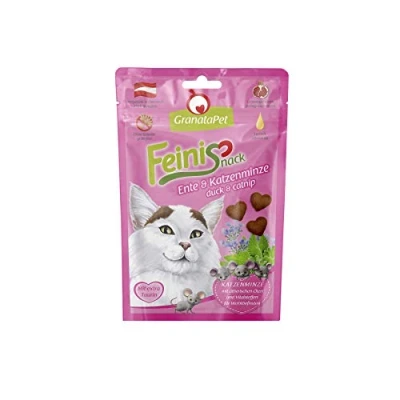 Afbeelding van 50g Feinis Eend &amp; Kattenmunt Granatapet Kattensnacks