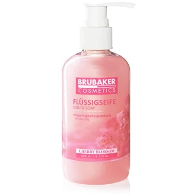 Afbeelding van BRUBAKER Cosmetics 10 Pack Handzeep Vloeibare Zeep Cherry Blossom X 240 ML in een Praktische Dispenser Reinigt Zacht en Hydrateert