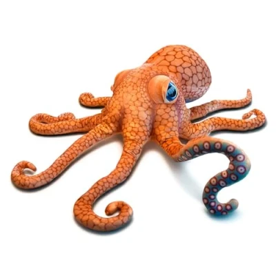 Afbeelding van Octopus Knuffel 150 cm Groot Zacht XL Knuffeldier Voor Kinderen &amp; Decoratie Cadeau Oranje Mega