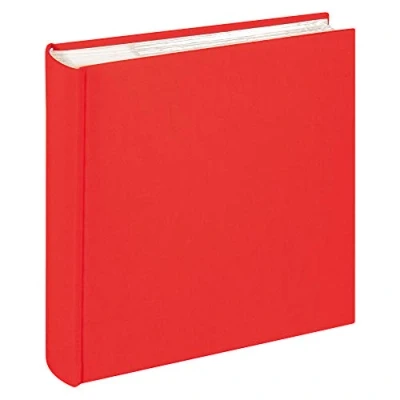 Afbeelding van walther design fotoalbum rood 200 foto&#039;s 10 x 15 cm Memo inlegalbum Linnen, Doek ME 510 R