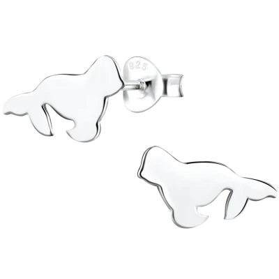 Afbeelding van JoyS Zilveren zeehondje oorbellen 12 x 8 mm egaal