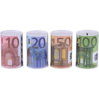 Afbeelding van Merkloos Spaarpot Euro Model 8 x 13 cm. Assortiment