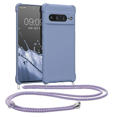 Afbeelding van kwmobile telefoonhoesjegeschikt voor Google Pixel 7 Pro Hoesje van siliconen met telefoonkoord In lavendel