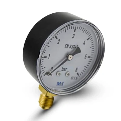 Afbeelding van DOJA Barcelona Waterdrukmanometer 0 6 bar manometer waterdruk 1/4 inch Ø 50 mm verticale messing bar/PSI conexatie roestvrij stalen luchtdrukmanometer, water, pomp, compressor