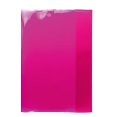 Afbeelding van HERMA 19606 Pennenenveloppen A4 Transparant Roze Roze, 10 stuks, boekjes van duurzame, afwasbare en extra dikke polypropyleenfolie, doorzichtige beschermhoezen set voor schoolschriften, gekleurd