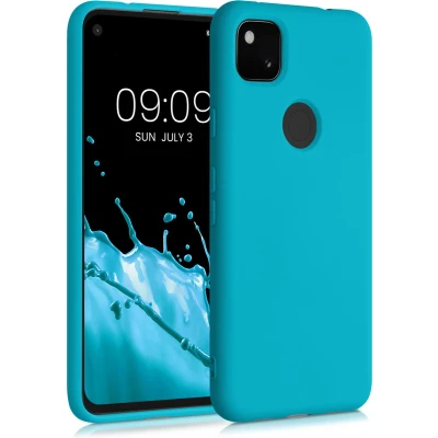 Afbeelding van kwmobile telefoonhoesje geschikt voor Google Pixel 4a Hoesje smartphone Back cover in zeeblauw