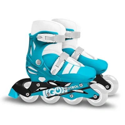 Afbeelding van Inline Skates Hardboot Blauw/wit (unisex) Maat 30 33