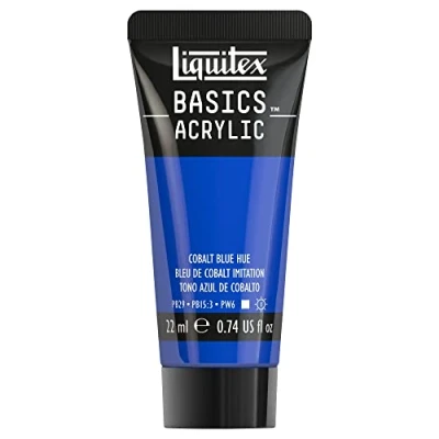 Afbeelding van Liquitex 8870456​ Basics acrylverf Cobalt Blue Hue, 22 ml tube, lichtecht, waterbestendig, voor het schilderen en decoreren van hout, metaal, keramiek, kunststof, canvas