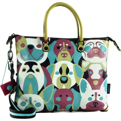 Afbeelding van Gabs Leren Schoudertas G3 Plus Holiday Bag Pop Dogs Vinaigrette Veelkleurig
