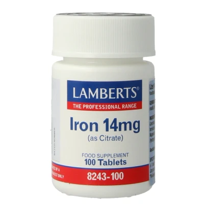 Afbeelding van Lamberts Ijzer Citraat 14mg, 100 tabletten