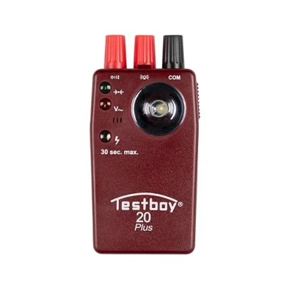 Afbeelding van Testboy 20 Plus externe spanningsbeveiligde continuïteitstester CAT II 300 V, elektrisch gereedschap (contactloze spanningssensor, krachtige LED zaklamp, in seconden), rood