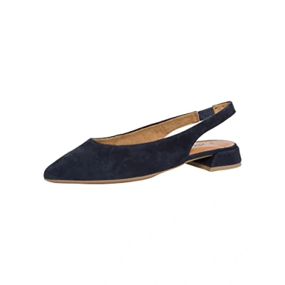 Afbeelding van Tamaris Slingback ballerina ́s, Dames, Maat: 38, Navy Veloursleer